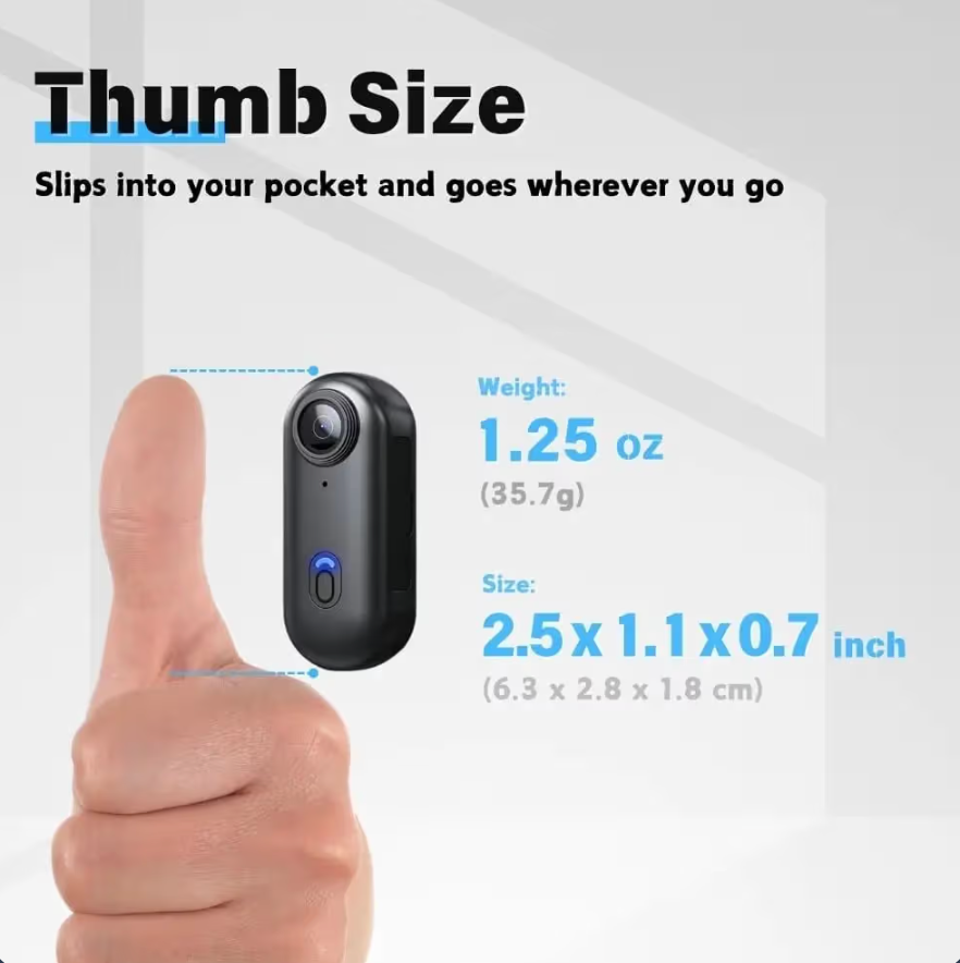 Dashcam - 4k Thumb Action Camera